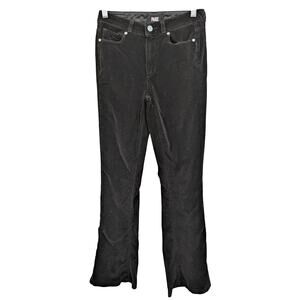 Paige High Rise Lou Lou Flare Black Velvet Stretch Jeans Size 25